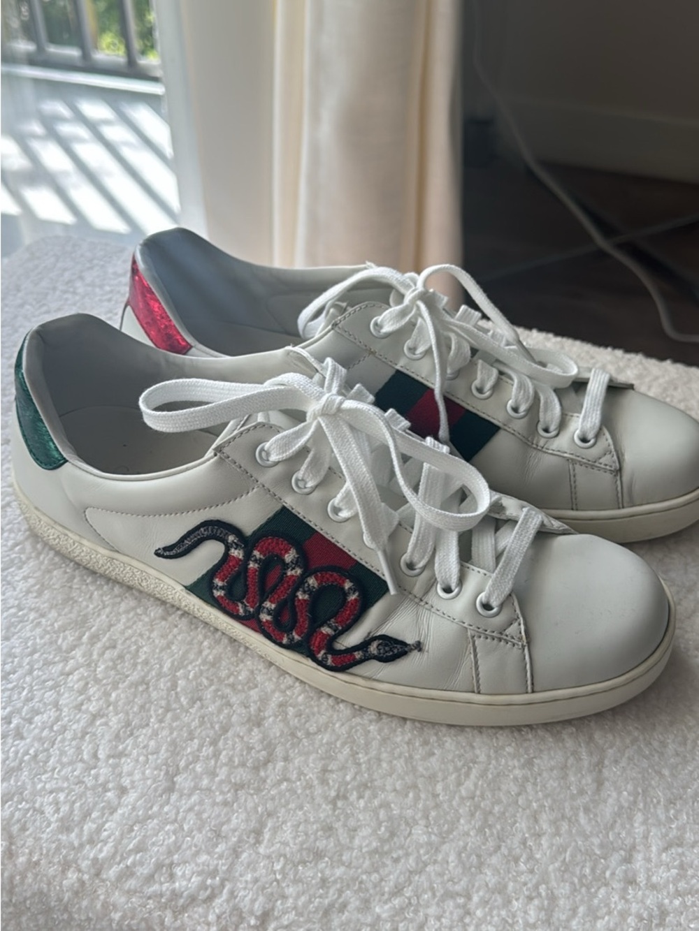 Gucci ace sneakers snake US 9